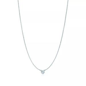 TIFFANY & CO. DIAMONDS BY THE YARD SINGLE DIAMOND PENDANT NECKLACE